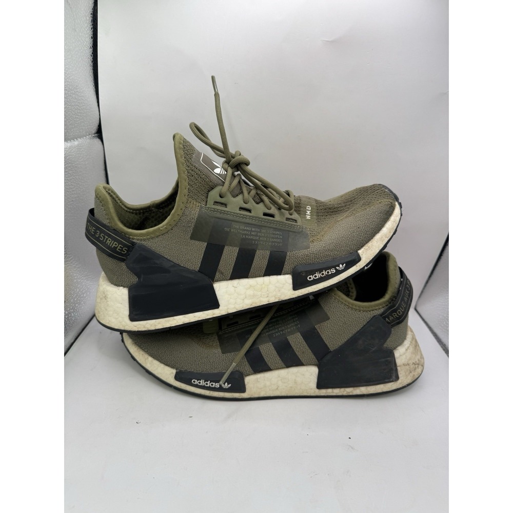 Adidas Originals NMD R1 V2 GW4708 Black White Olive Men Size 8.5 No Box